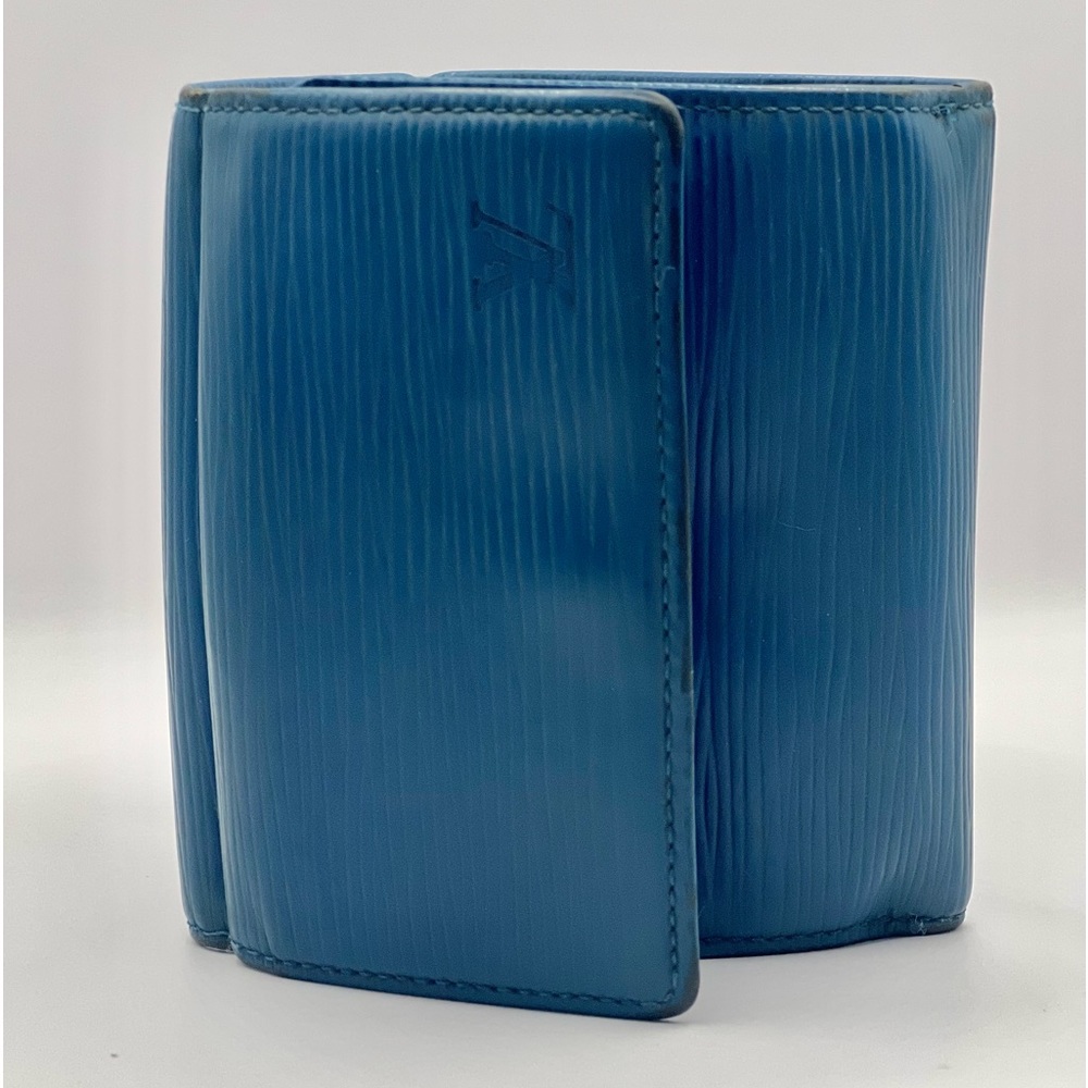 AUTHENTIC LOUIS VUITTON BLUE EPI BIGOLD WALLET WITH COIN POUCH. UNISEX - Picture 4 of 4